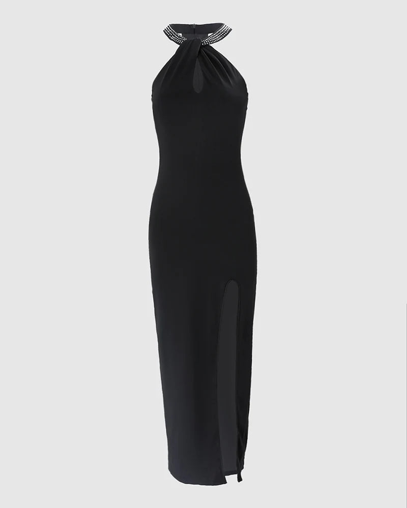 Robe longue maxi slim pour femme