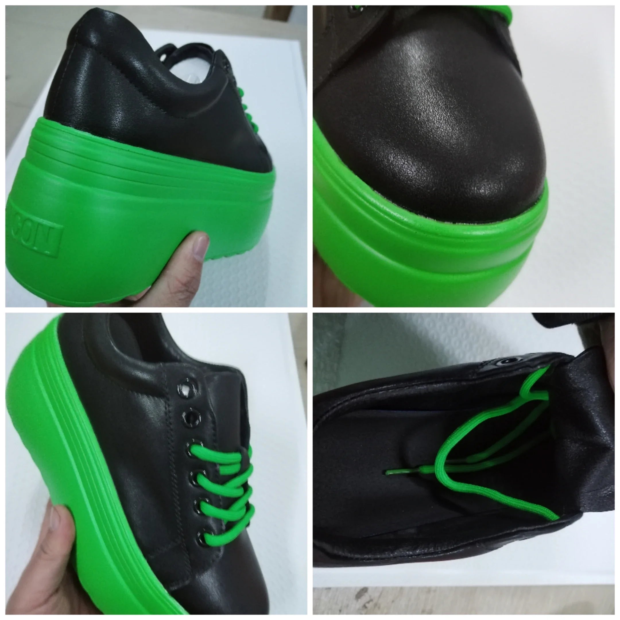 Baskets en cuir véritable pour femme