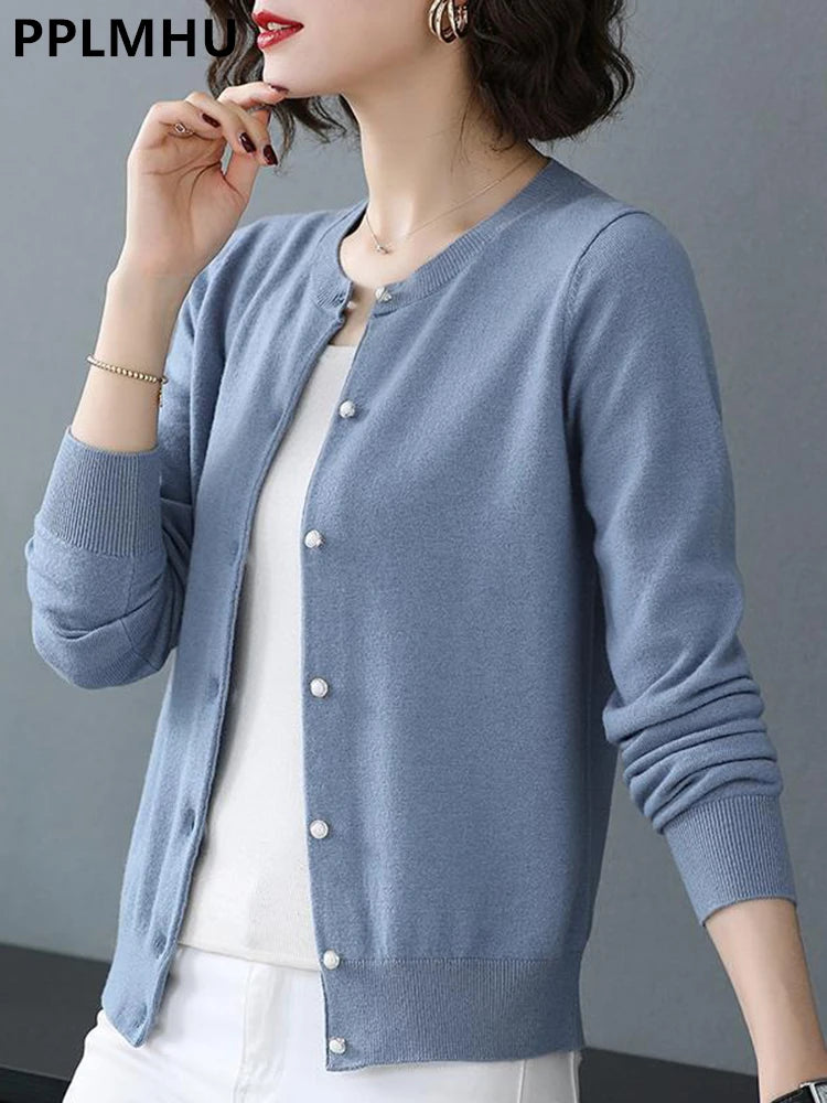 Cardigans  col rond tricots pour femmes