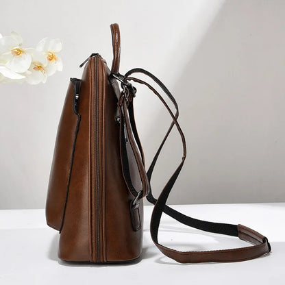 Sac à dos en cuir multifonction de haute qualité pour femmes