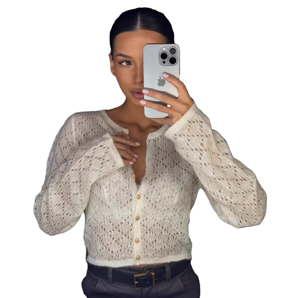 Cardigan évider pour femmes