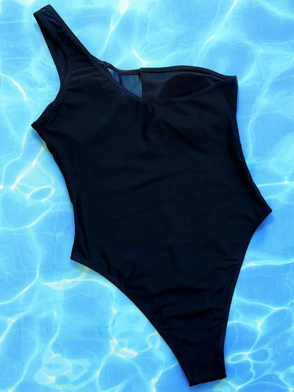 maillots de bain une pièce pour femmes  épaule épissage maille pure