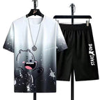 Ensemble short et  t-shirt tendance pour hommes