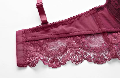 Ensemble soutien-gorge et culotte push-up en dentelle pour femmes