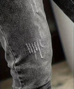 Jean délavé flocon de neige pour hommes