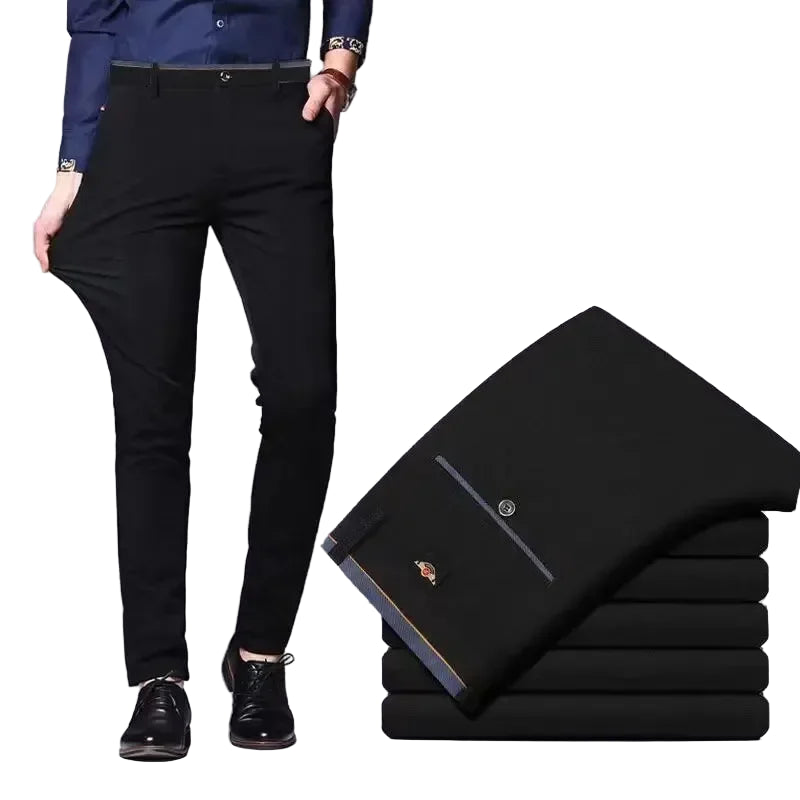 Pantalon droit élastique pour hommes