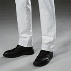 Pantalon droit décontracté en coton pour hommes