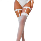 Bas blancs longs transparents pour femmes