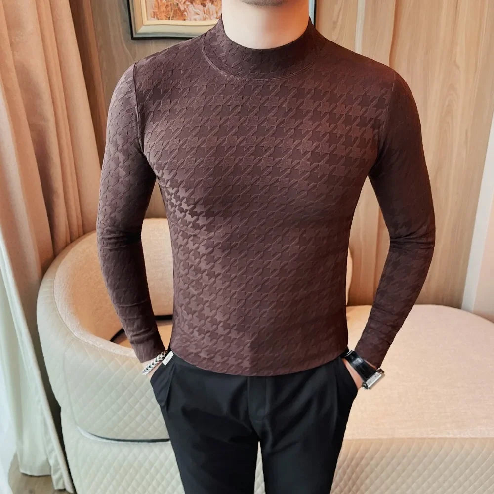 T-shirt à col mi-haut pour hommes