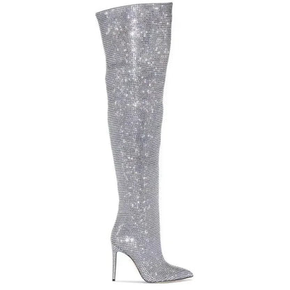 Bottes de piste en strass pour femmes