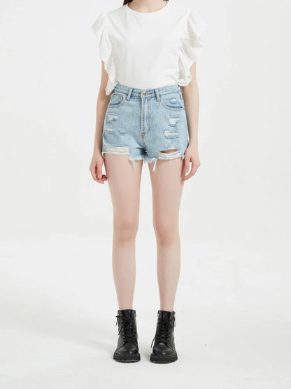 short en jean pour femme déchiré