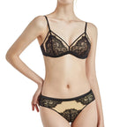 Ensemble de lingerie sexy en dentelle française brodée pour femme