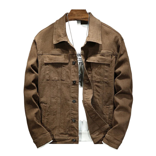 Veste en jean marron pour hommes