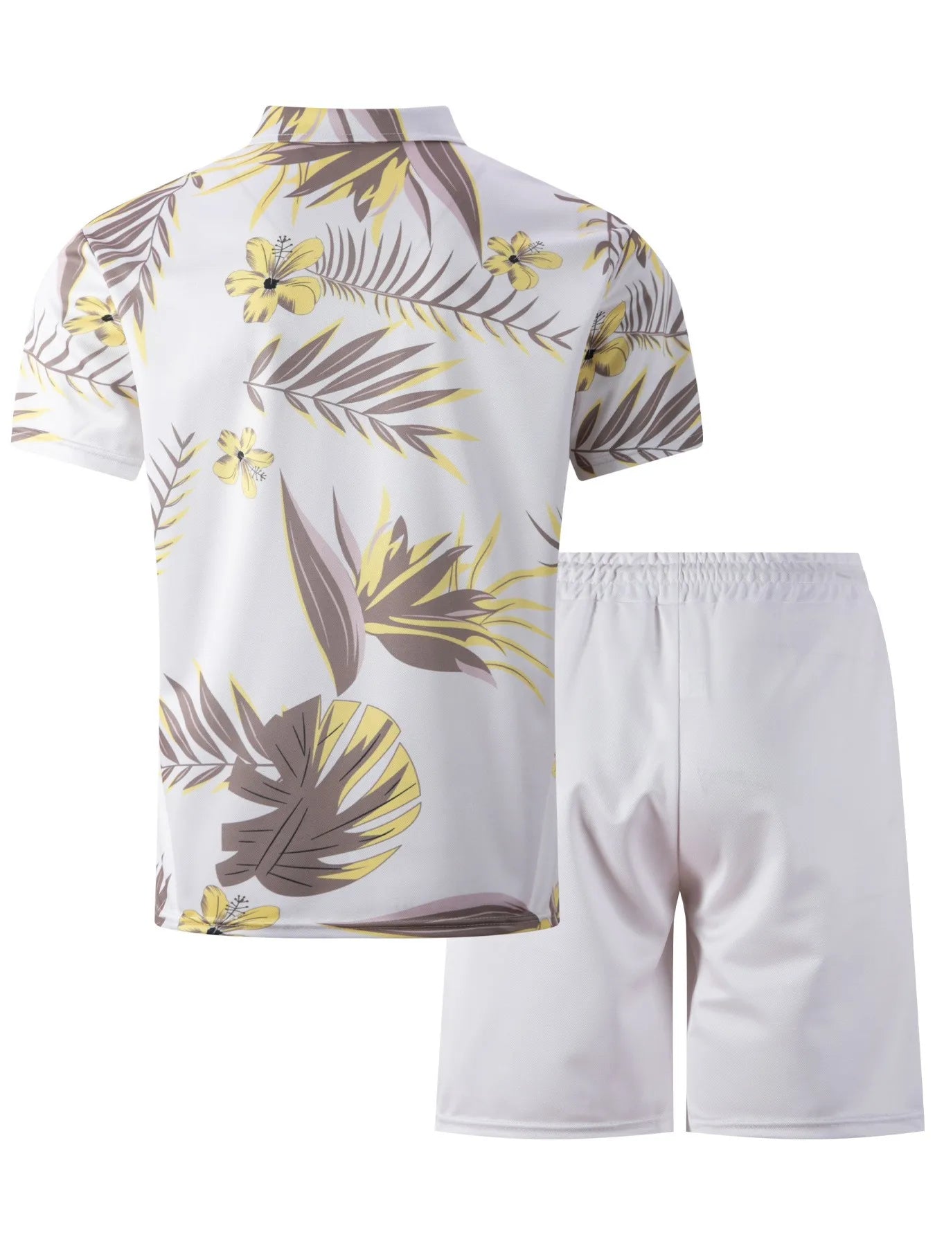 Ensemble de plage décontracté à manches courtes et fermeture éclair pour hommes