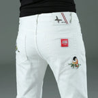 Jeans slim blancs pour hommes