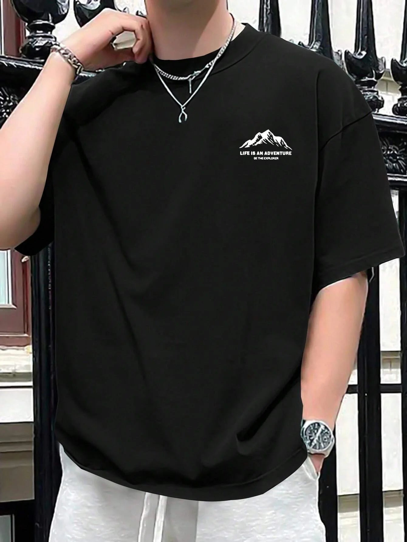 T-shirt 100% pur coton décontracté pour homme