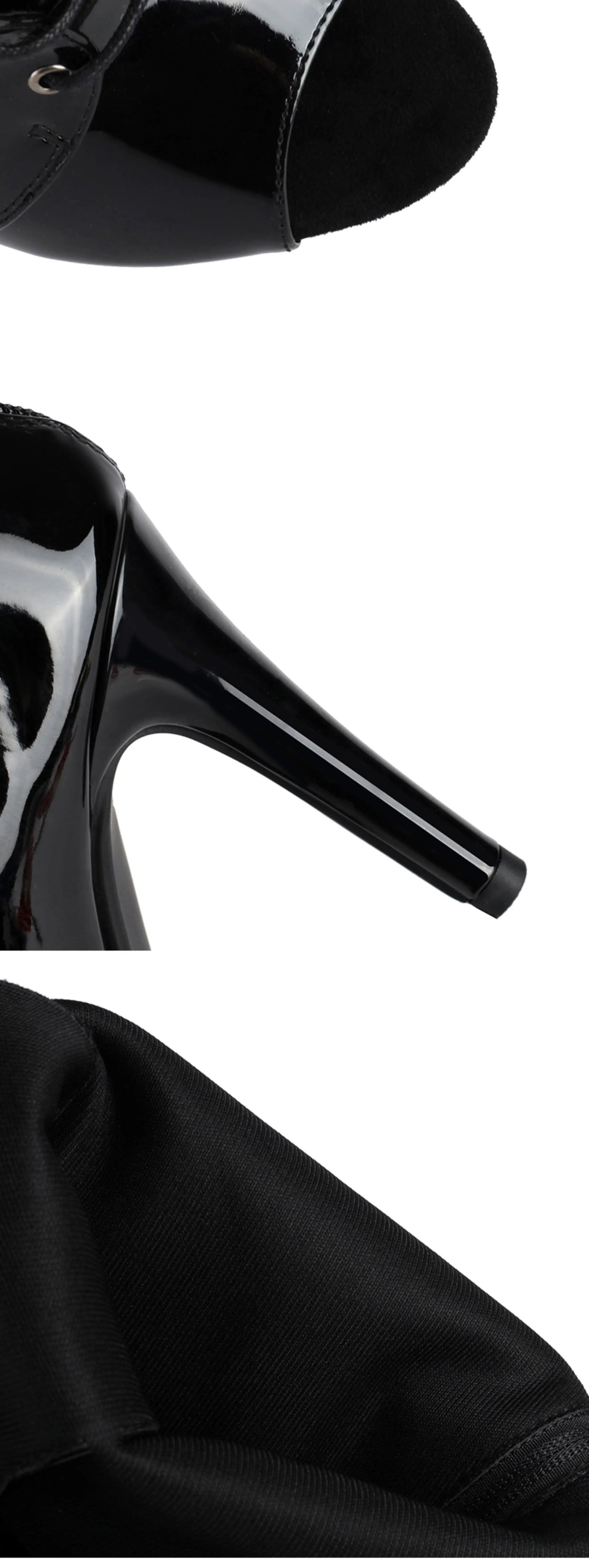 Bottes à lacets au-dessus du genou, chaussures à talons aiguilles pour femmes