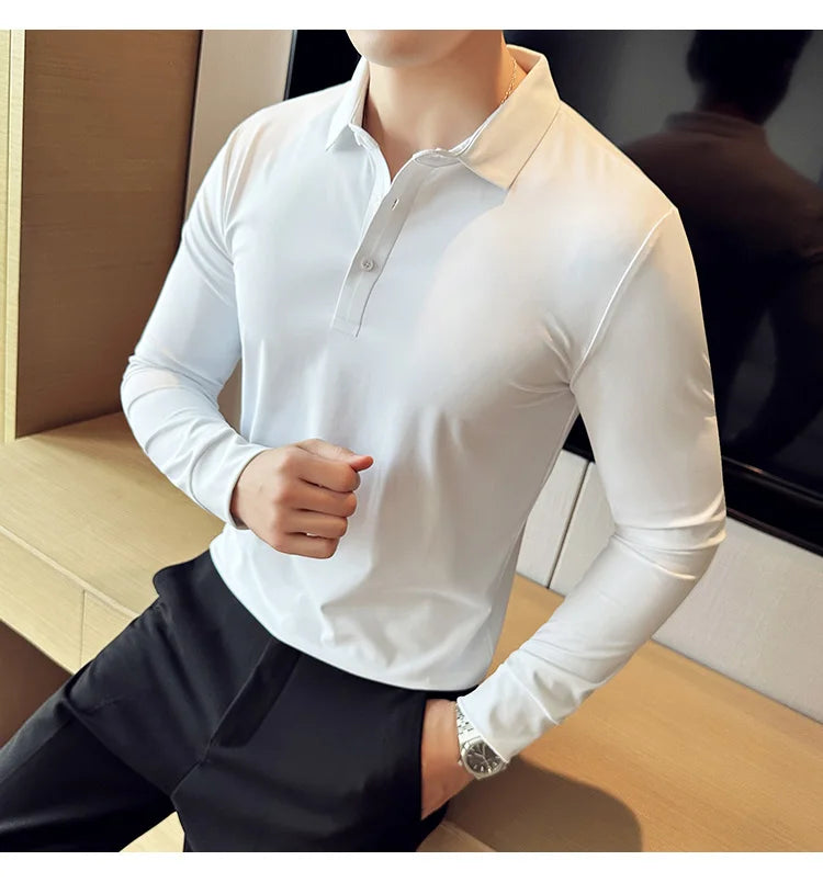 Polo à manches longues pour hommes