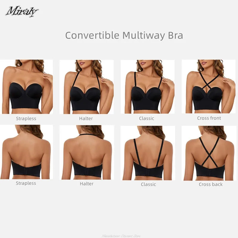 Soutien-gorge Bandeau Convertible antidérapant pour femmes