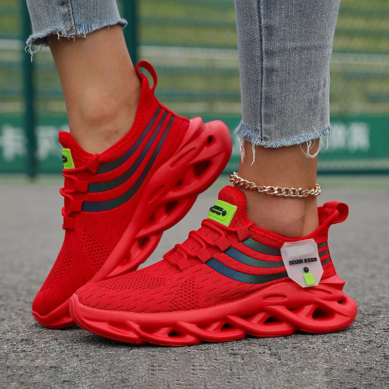 Baskets de course en maille pour hommes et femmes
