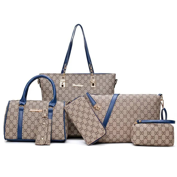 Sacs à main de luxe pour femmes, sacs en cuir de haute qualité, sac à main à motif initié, sac à bandoulière, ensemble de 6 pièces