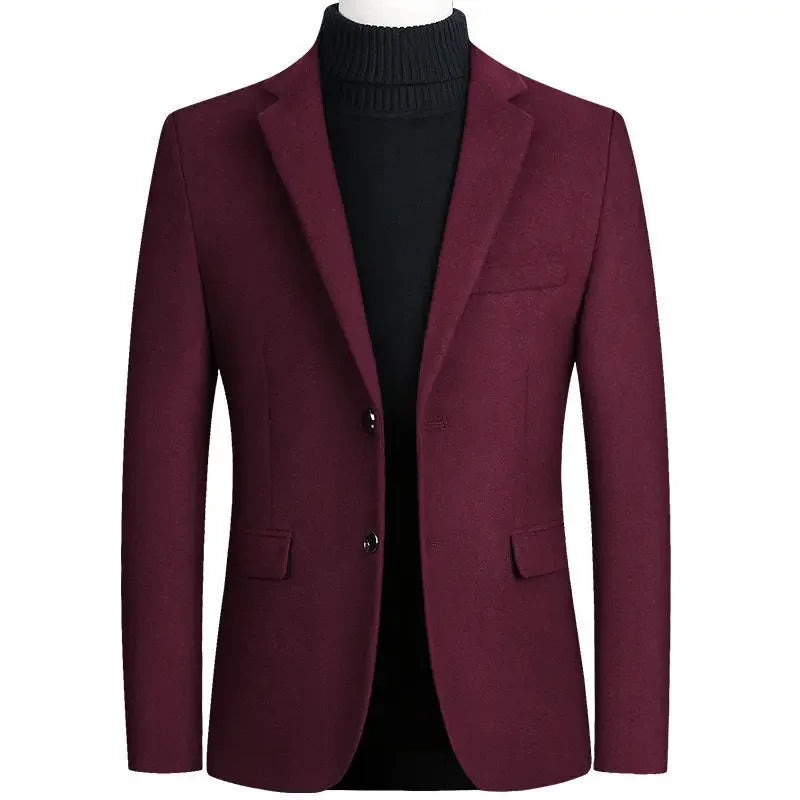 Blazer en laine à manches longues pour homme