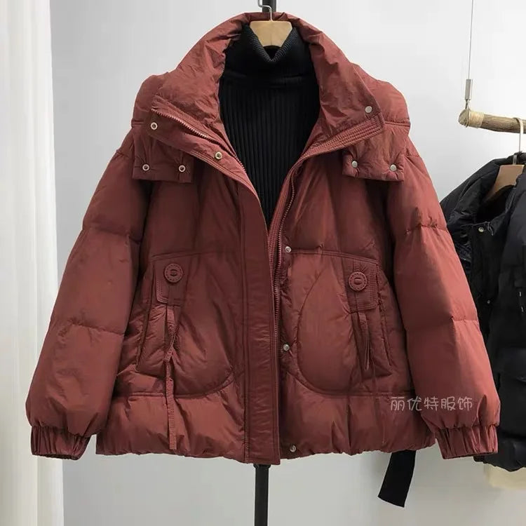 Doudoune à capuche pour femme