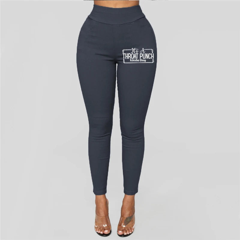 Pantalon crayon taille haute pour femme