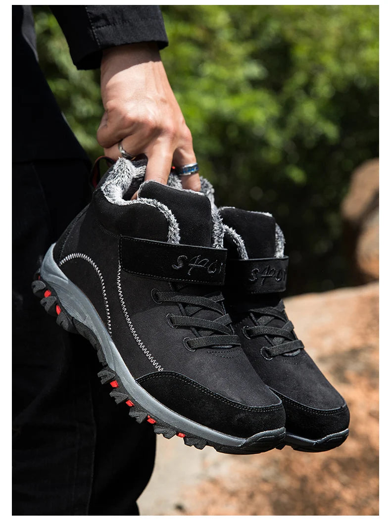 Bottes de neige chaudes en peluche pour hommes