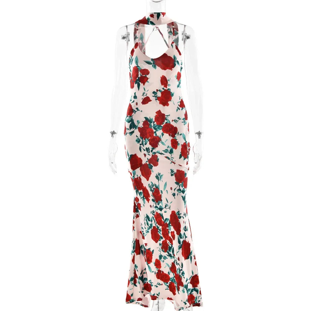 Robe longue dos nu pour femmes