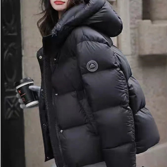 Manteau d'hiver chaud à capuche pour femme