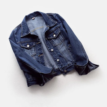 Veste en jean à manches longues pour femme