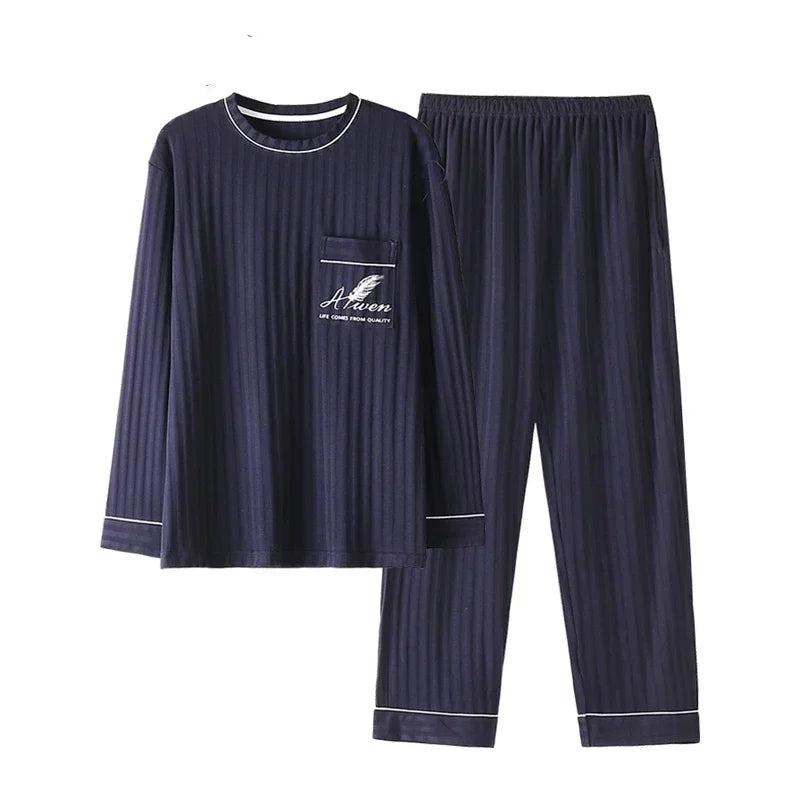 Ensemble pyjamas grande taille en coton pour hommes