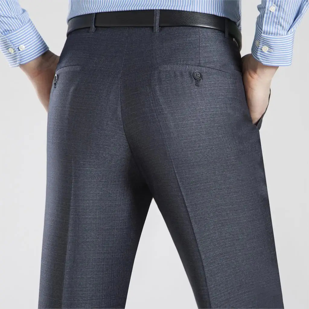 Pantalon d'été droit en coton pour hommes