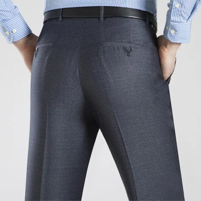 Pantalon d'été droit en coton pour hommes