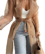 Manteau boutonné à manches longues pour femmes