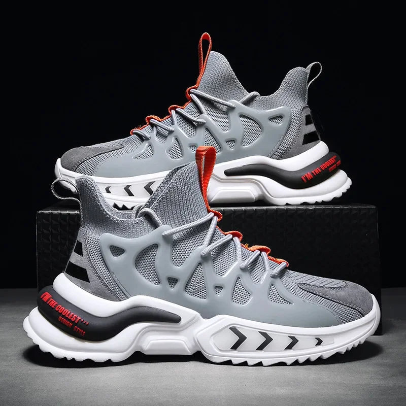 Baskets en maille à lacets pour hommes