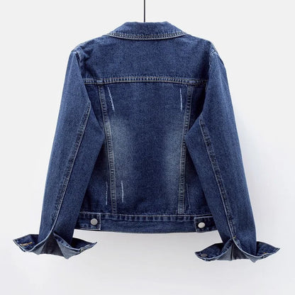 Veste en jean à manches longues pour femme