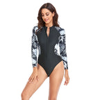 Maillot de bain une pièce à manches longues pour femmes