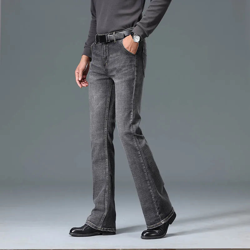 Jeans évasés en denim pour hommes