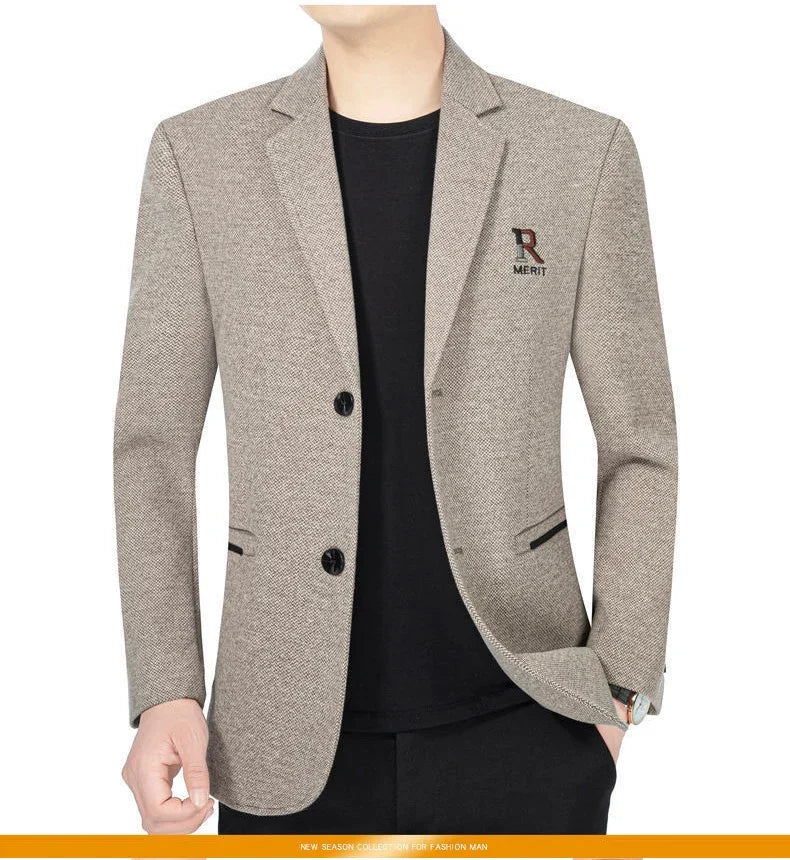 Blazer simple boutonnage pour hommes