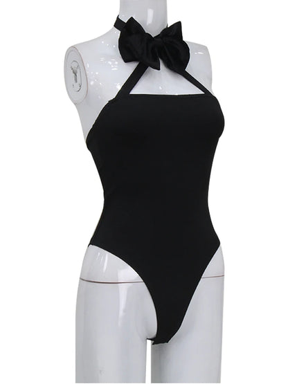 Body en velours monochrome pour femmes