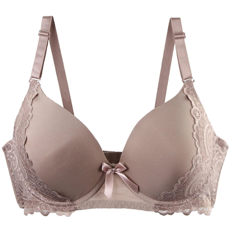 Soutien-gorge rembourré Push Up en dentelle pour femmes