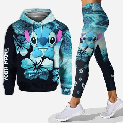 Ensemble sweat à capuche et Leggings Disney Stitch  pour femme