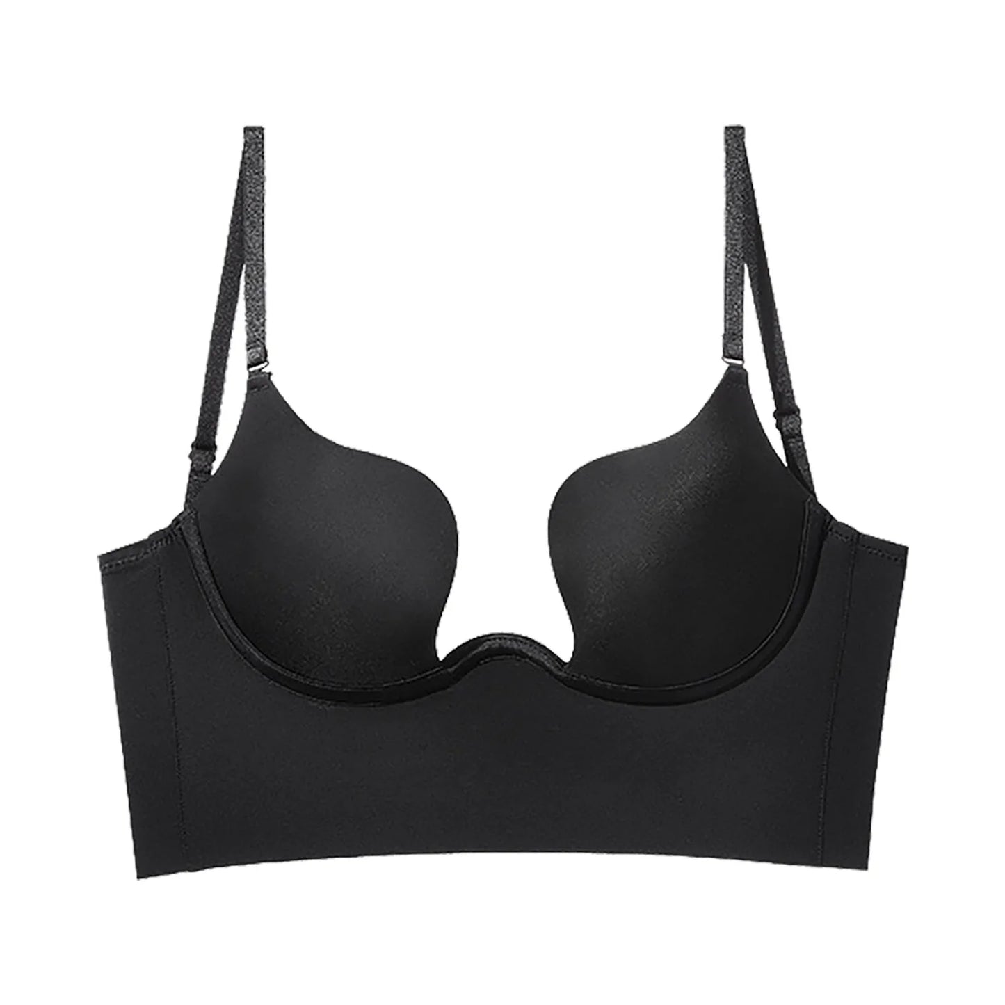 Soutien-gorge push-up sexy pour femmes, lingerie dos nu, décolleté en U profond, bralette respirante