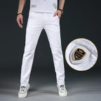 Jeans slim blancs pour hommes