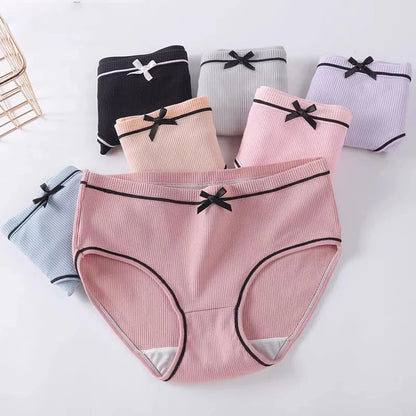 Culotte sexy et confortable pour femme, culotte en fil, avec nœud