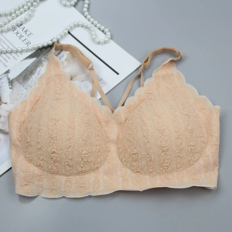 Soutien-gorge push-up brodés sans couture pour femmes