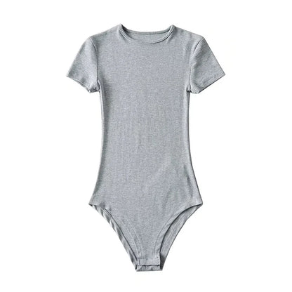 Body à manches courtes et col rond pour femme