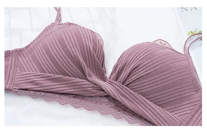 Ensemble de soutien-gorge push-up à nœud sexy pour femmes